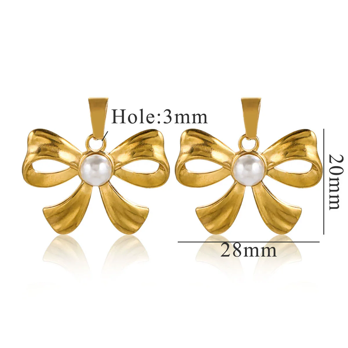 Wholesale Stainless Steel Bow And Butterfly Pendant Necklace For Ladies With 18K Gold Plated Electroplating - Image 15