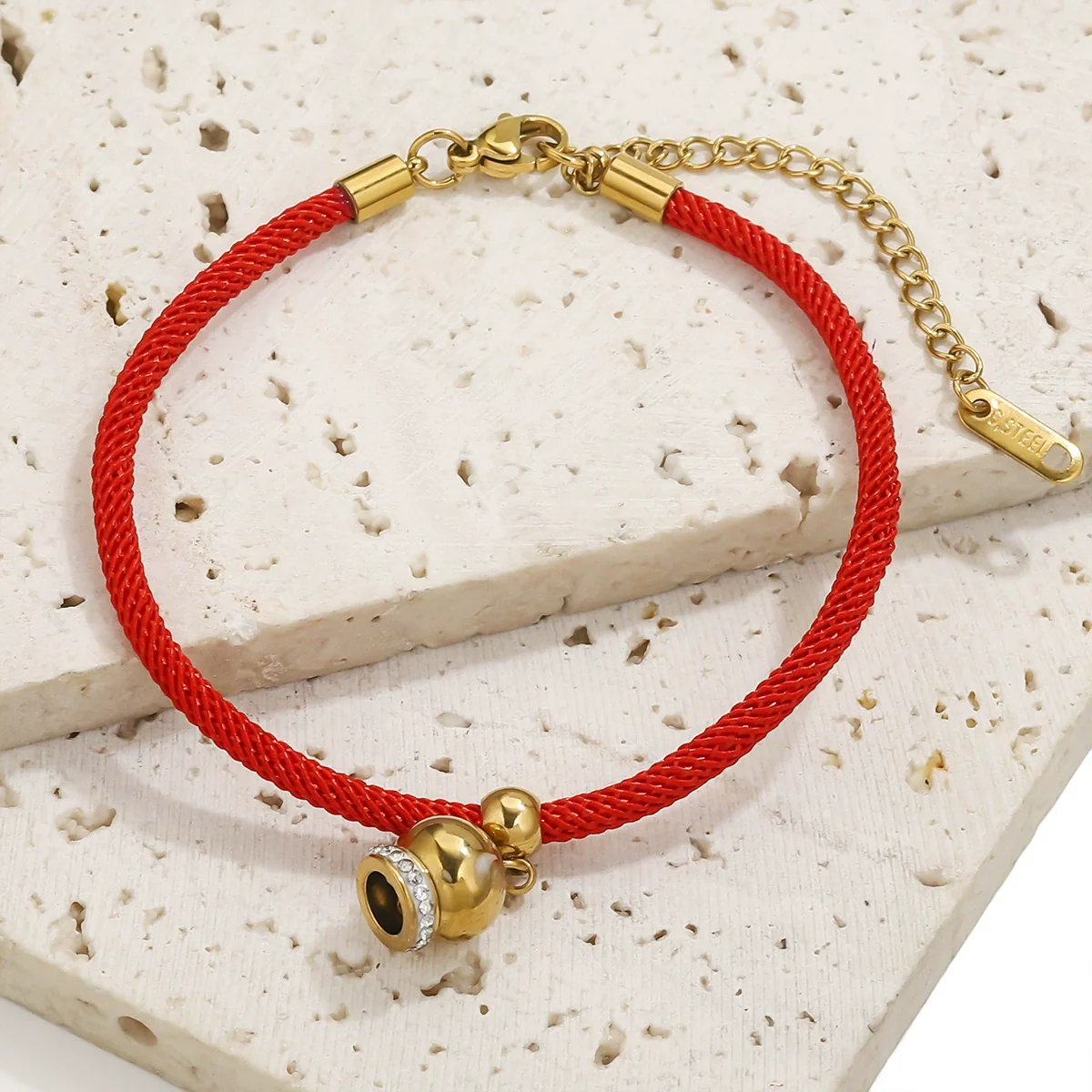 Wholesale Stainless Steel Bucket Lobster Buckle Thread Rope Bracelet With Tail Chain Electroplating Handmade Unisex Minimalist - Image 2