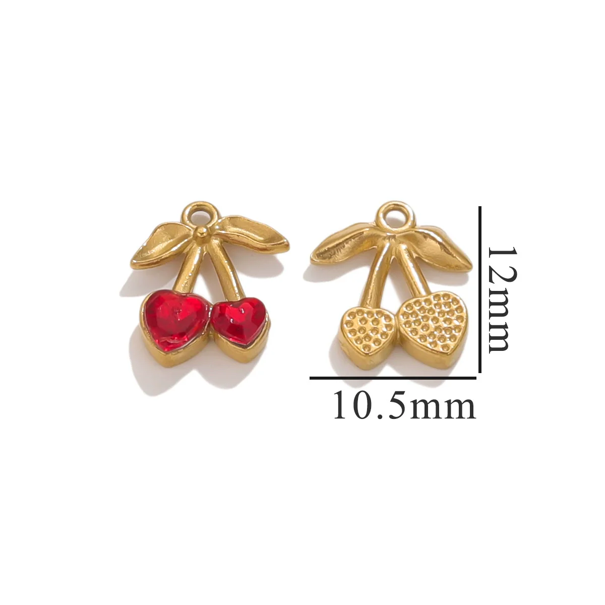 Wholesale Stainless Steel Cherry Crystal Pendant Jewelry Accessories With Vacuum Titanium Plated And Sweet Style - Image 10