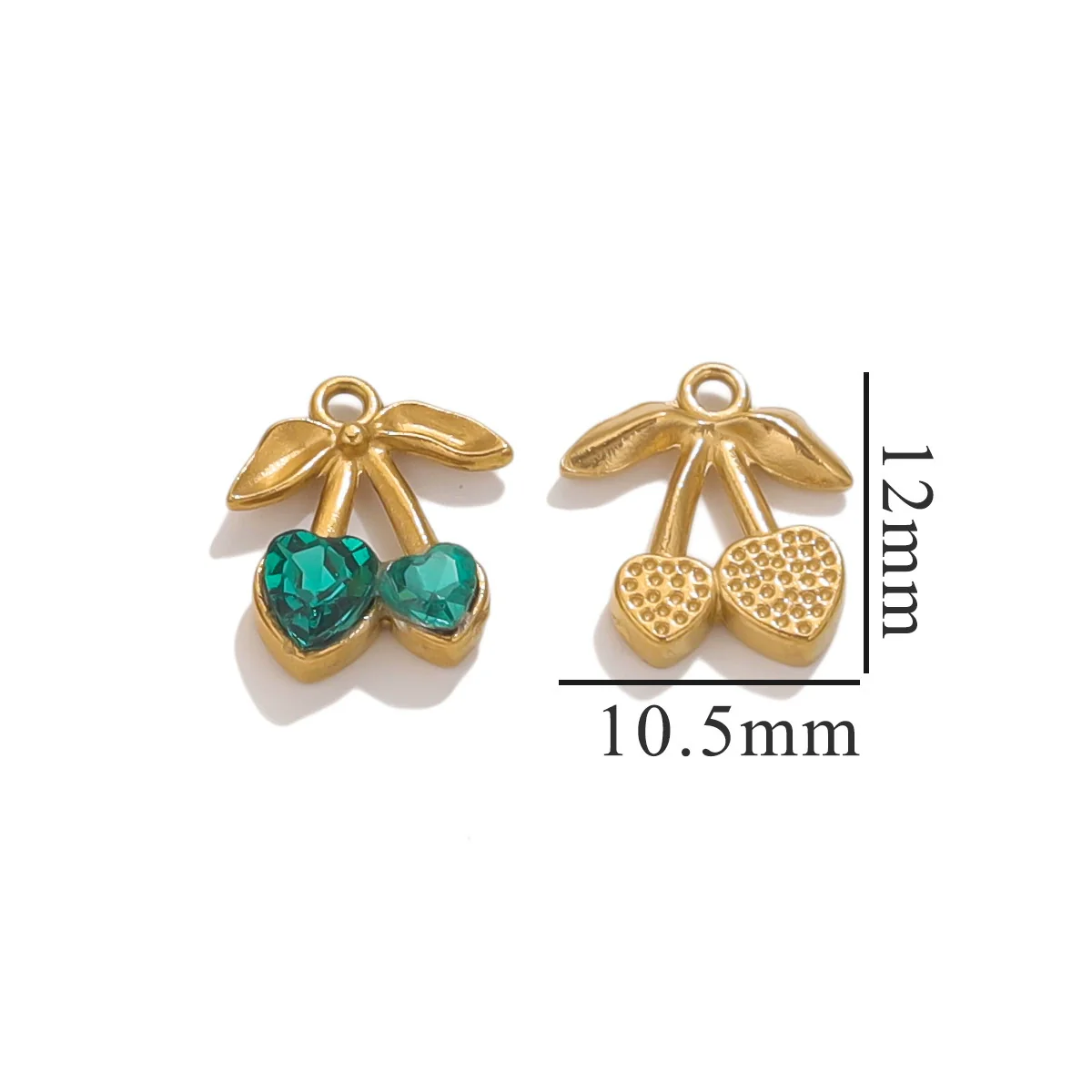Wholesale Stainless Steel Cherry Crystal Pendant Jewelry Accessories With Vacuum Titanium Plated And Sweet Style - Image 11