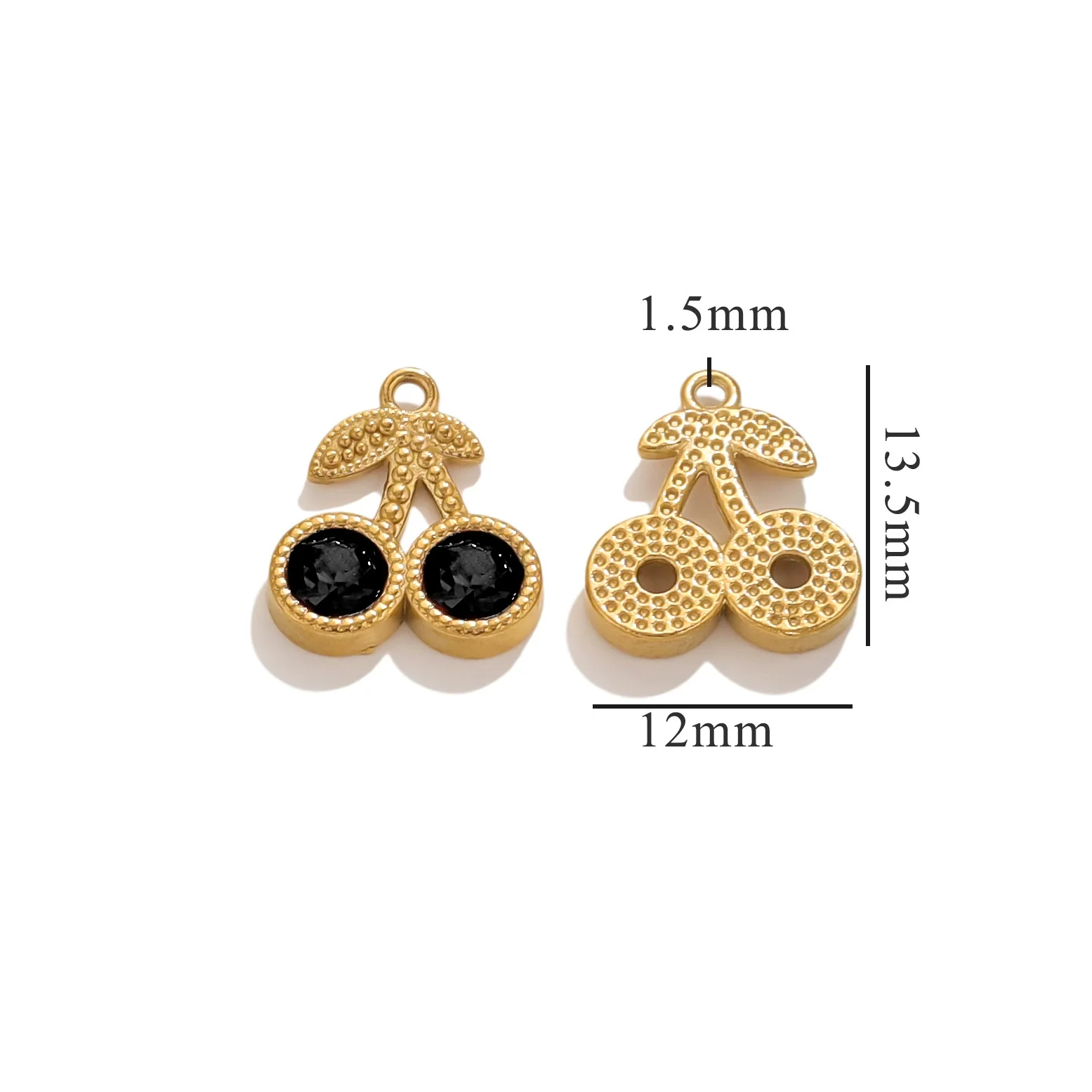 Wholesale Stainless Steel Cherry Crystal Pendant Jewelry Accessories With Vacuum Titanium Plated And Sweet Style - Image 8