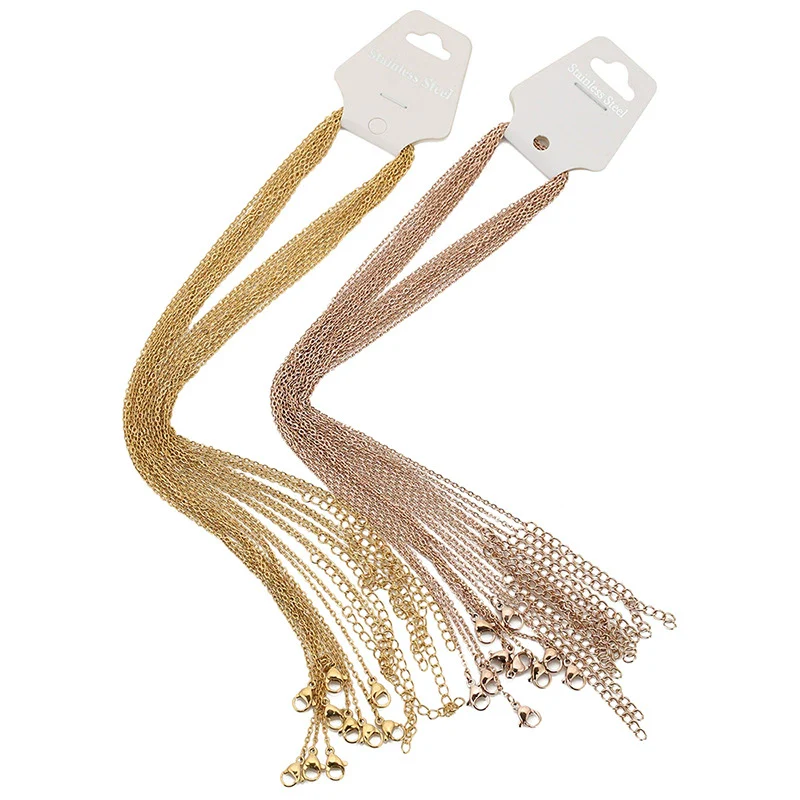 Wholesale Stainless Steel Clavicle Chain With Electroplating Bead Chain Pattern O Shaped For Women - Image 3
