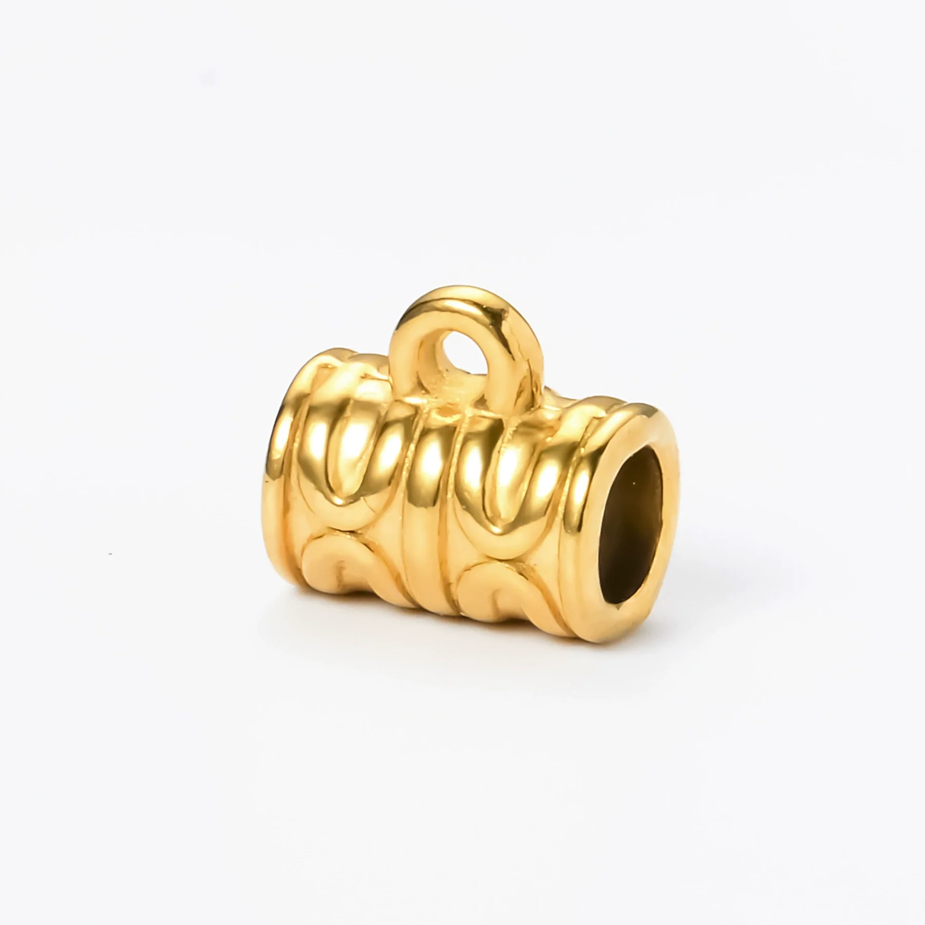 Wholesale Stainless Steel Cylindrical Drum Beads Electroplated Pendant Necklace - Image 11