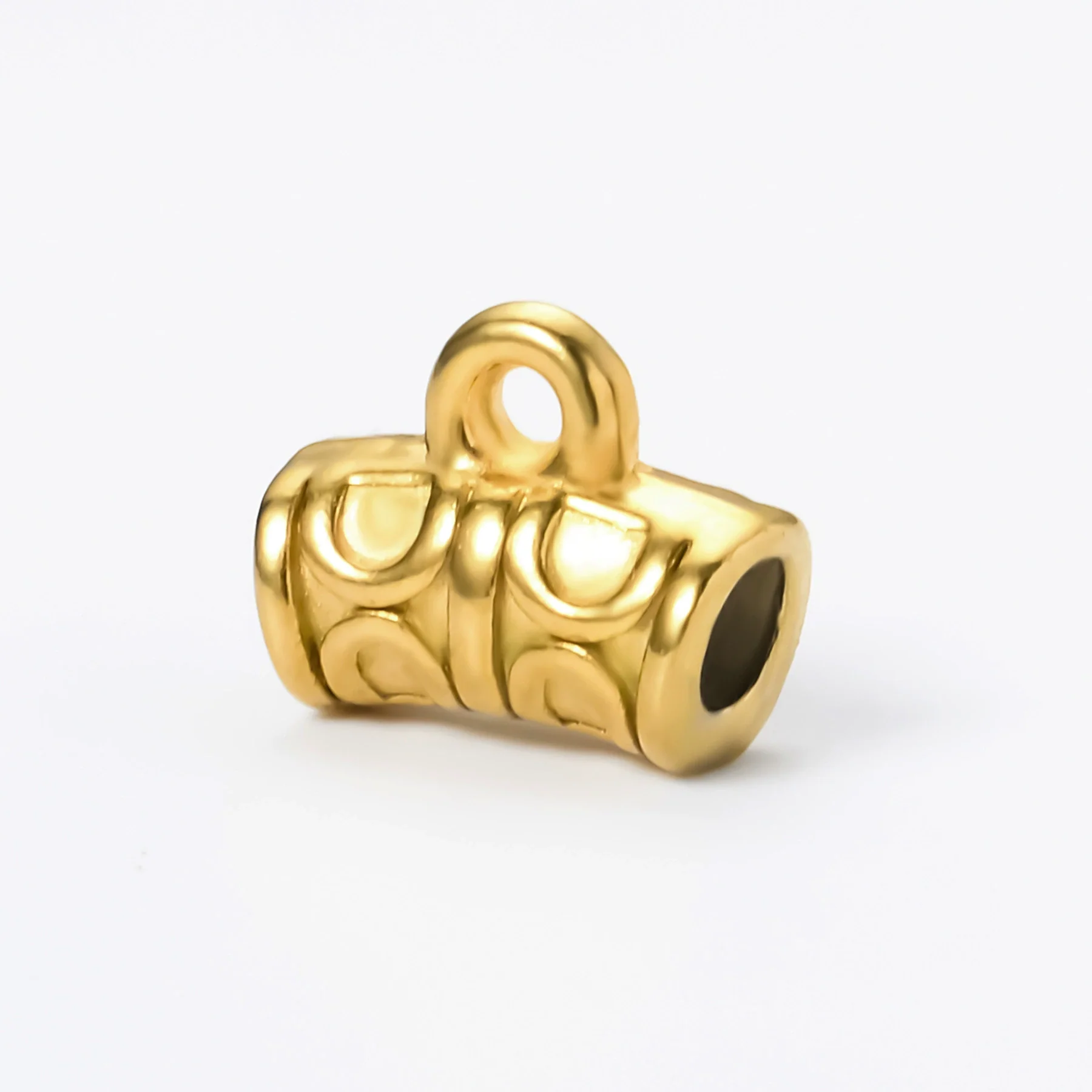 Wholesale Stainless Steel Cylindrical Drum Beads Electroplated Pendant Necklace - Image 15