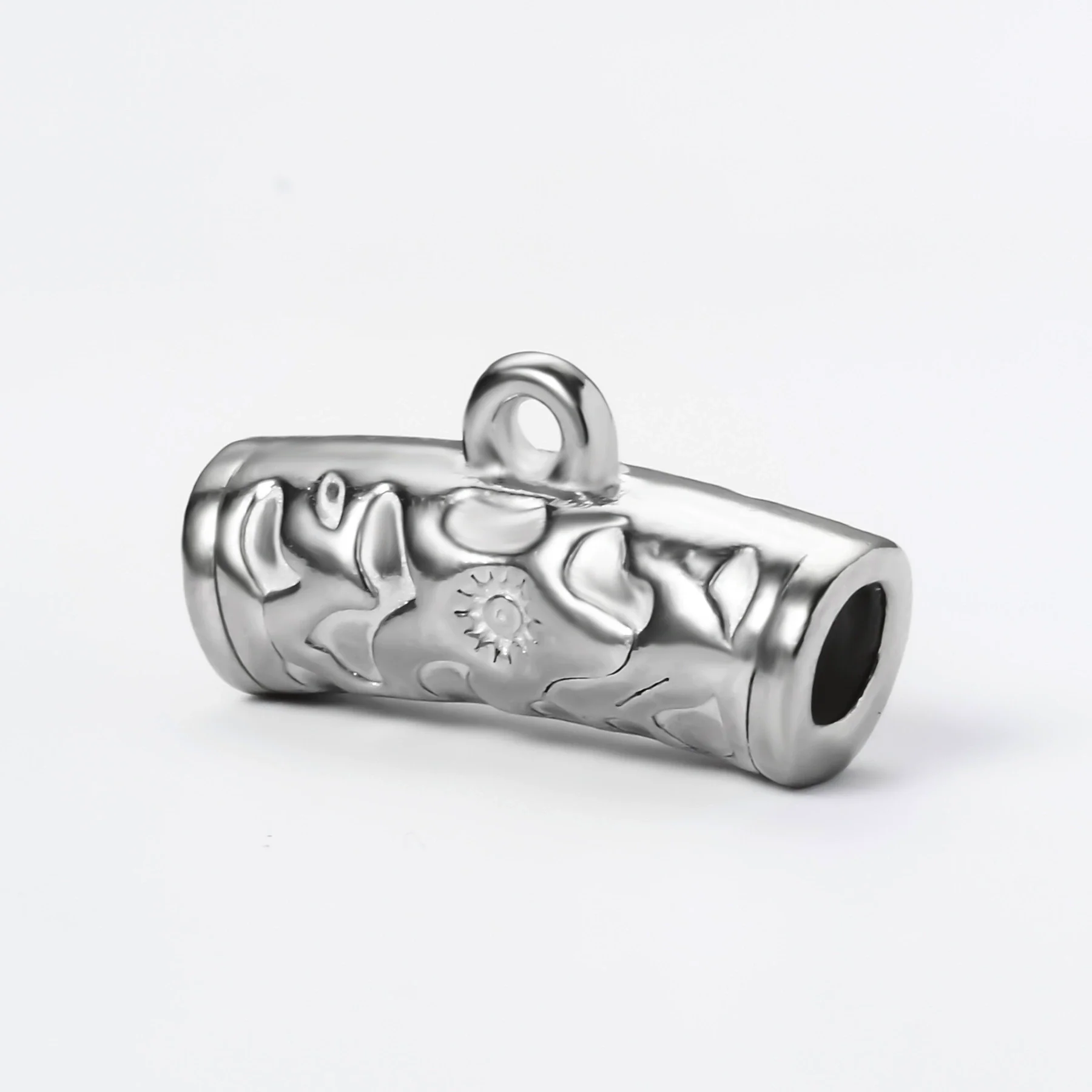 Wholesale Stainless Steel Cylindrical Drum Beads Electroplated Pendant Necklace - Image 16