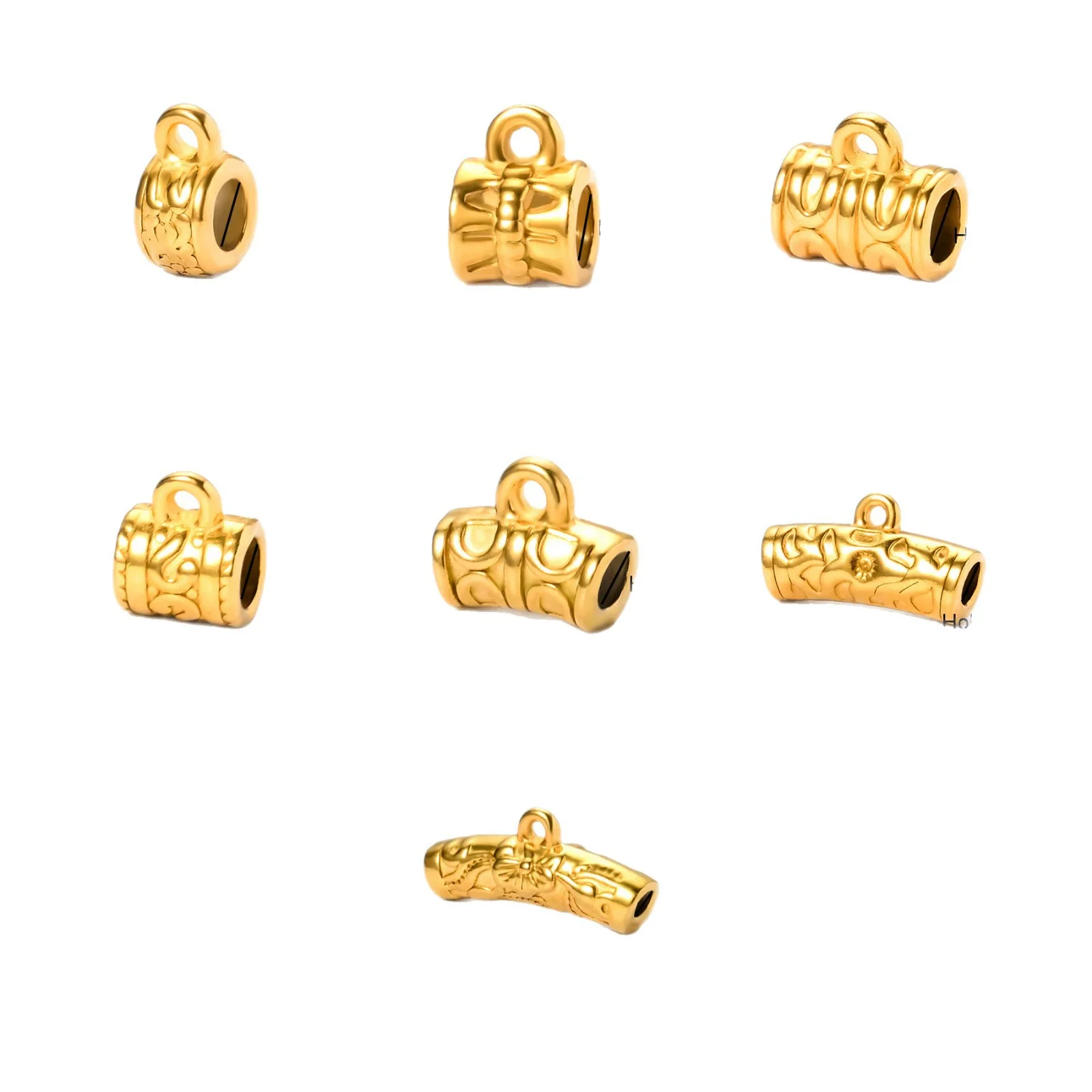Wholesale Stainless Steel Cylindrical Drum Beads Electroplated Pendant Necklace - Image 5