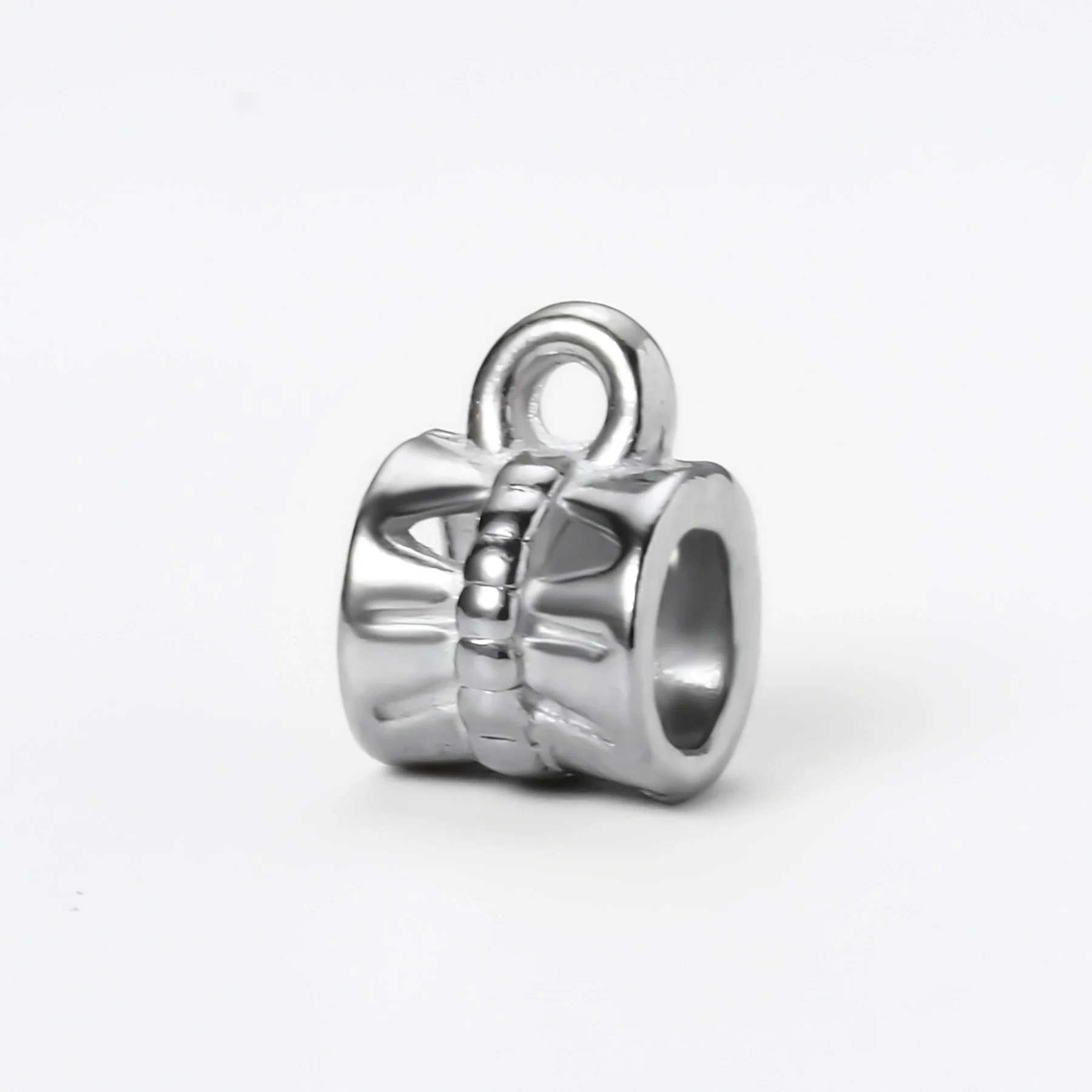 Wholesale Stainless Steel Cylindrical Drum Beads Electroplated Pendant Necklace - Image 8