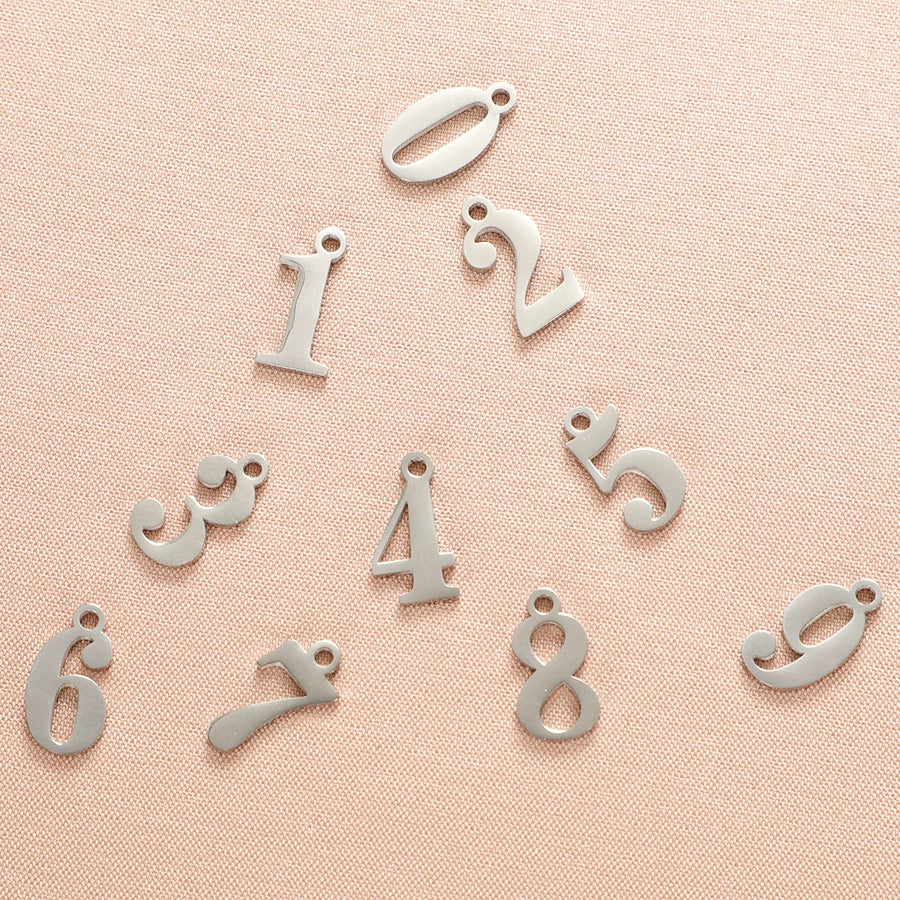 Wholesale Stainless Steel Digital Pendant Necklace Jewelry Accessories With Electroplating And Letters Numbers Text Pattern - Image 2