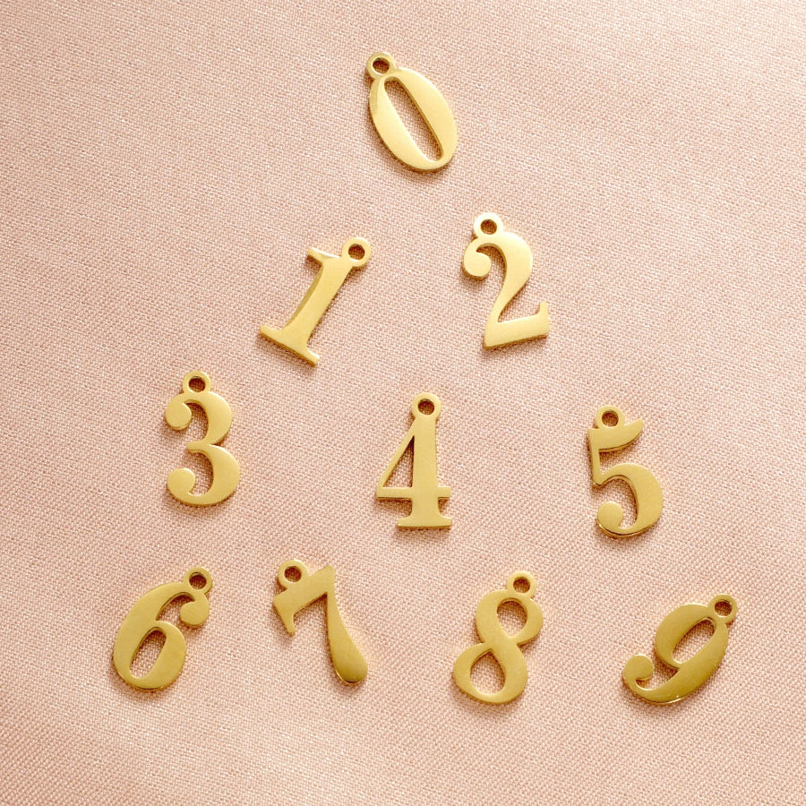 Wholesale Stainless Steel Digital Pendant Necklace Jewelry Accessories With Electroplating And Letters Numbers Text Pattern - Image 3