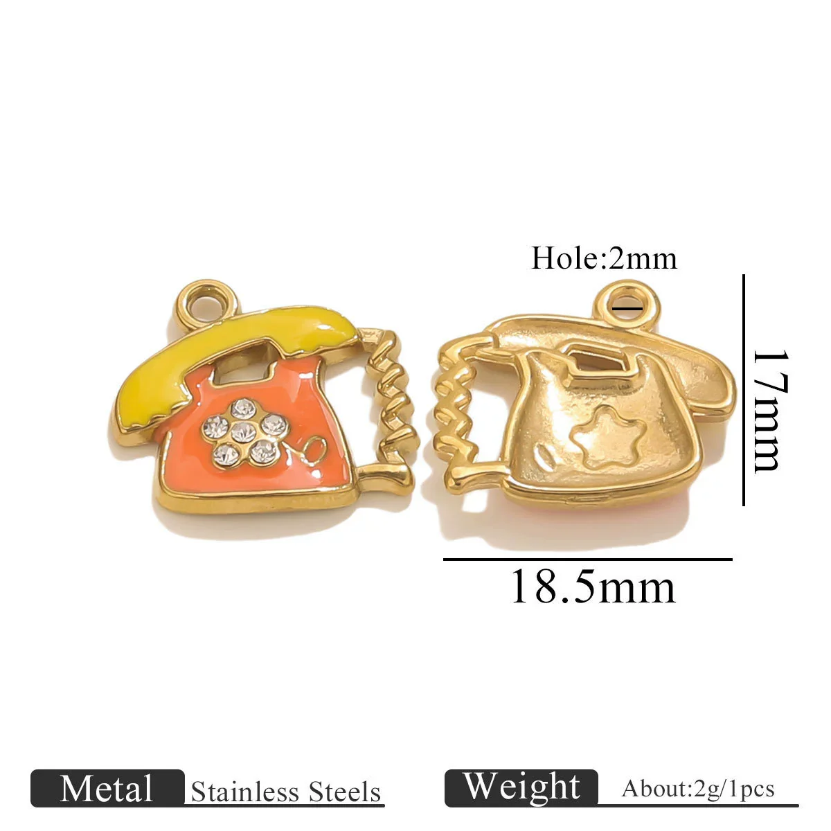 Wholesale Stainless Steel Dripping Oil Ice Cream Cup Phone Charm Pendant Jewelry Accessories - Image 10
