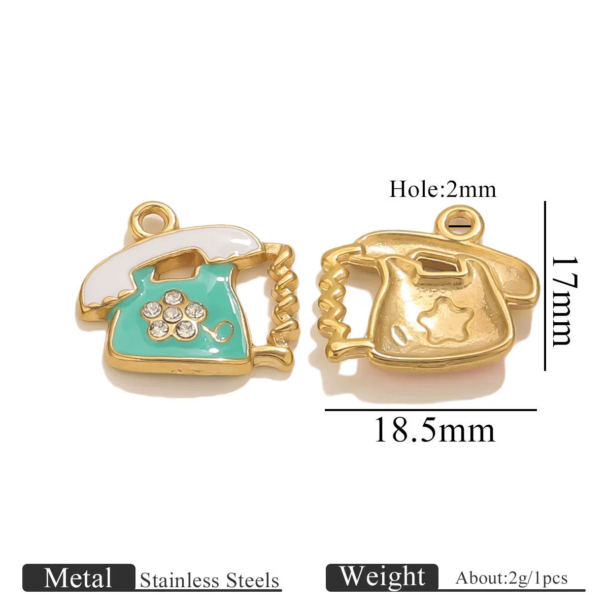Wholesale Stainless Steel Dripping Oil Ice Cream Cup Phone Charm Pendant Jewelry Accessories - Image 11