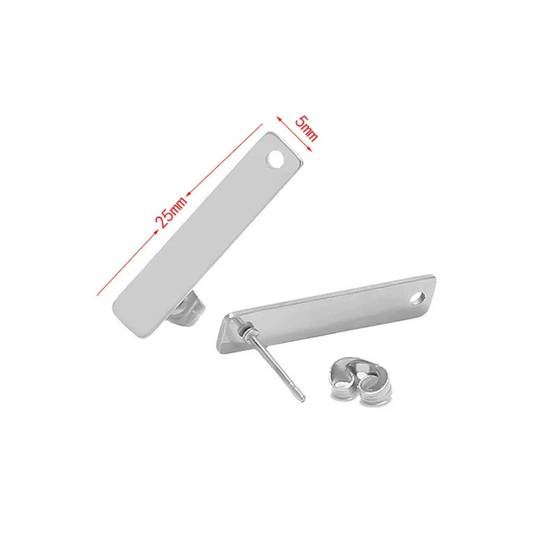 Wholesale Stainless Steel Earring Accessories Asymmetrical Exaggerated Plaid Geometric Electroplated - Image 12
