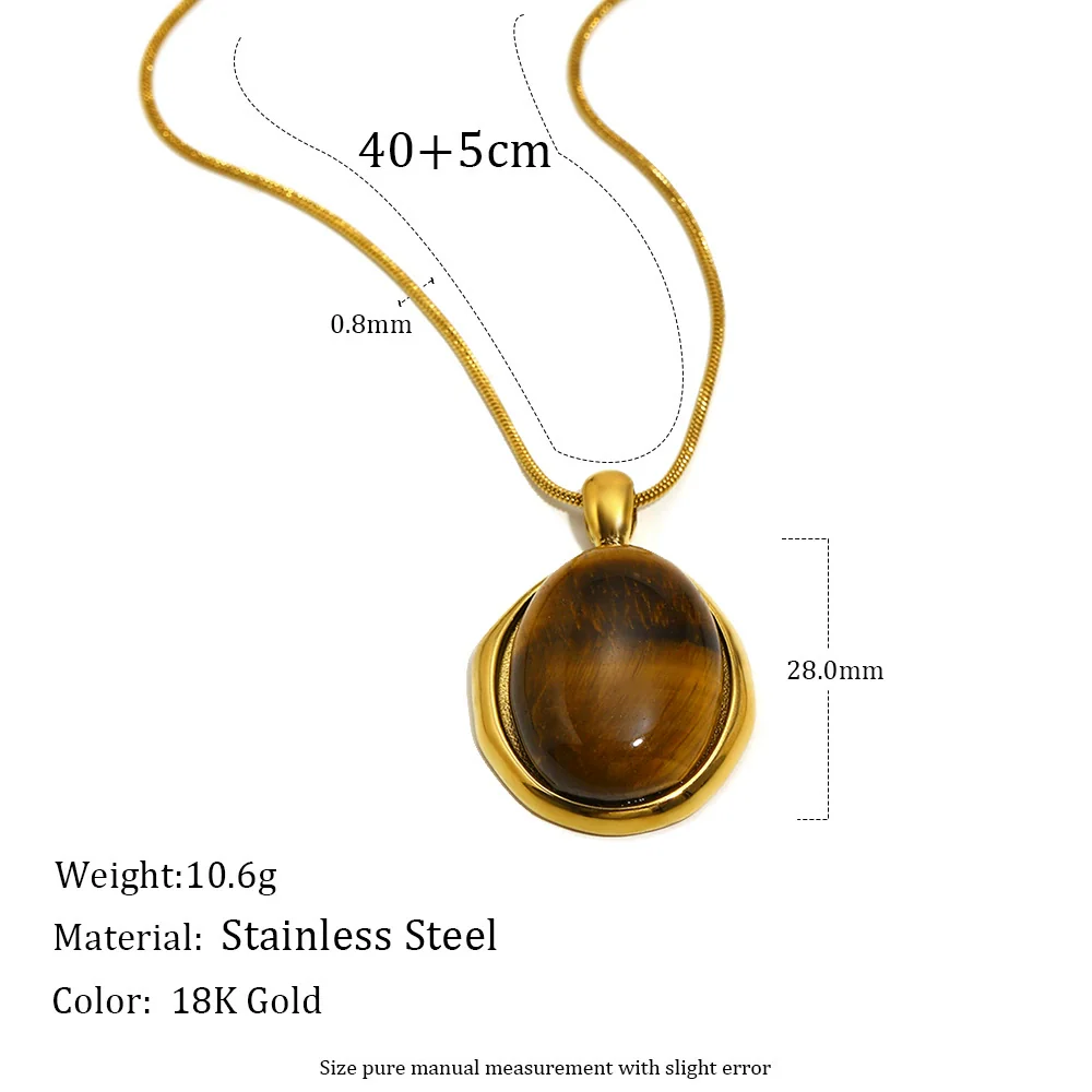 Wholesale Stainless Steel Electroplated 18K Gold Geometric Cross Necklace And Oval Earrings For Women - Image 9