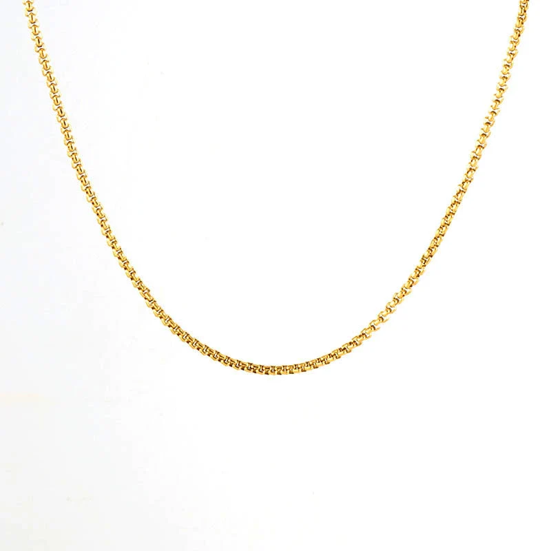 Wholesale 316L Stainless Steel Electroplated Bead Push Dense Chain Necklace - Image 5