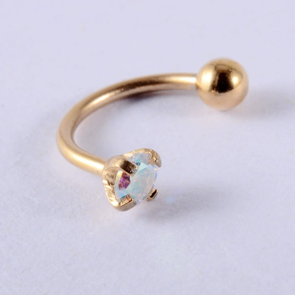 Wholesale Stainless Steel Electroplated Cshaped Zircon Earrings - Image 11