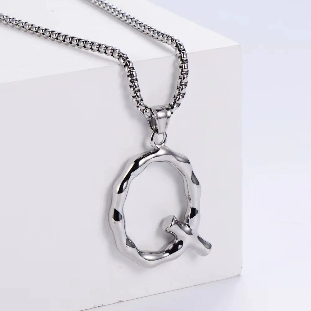 Wholesale Stainless Steel Electroplated Geometric Light Luxury Crown And English Letters Clavicle Necklace - Image 18