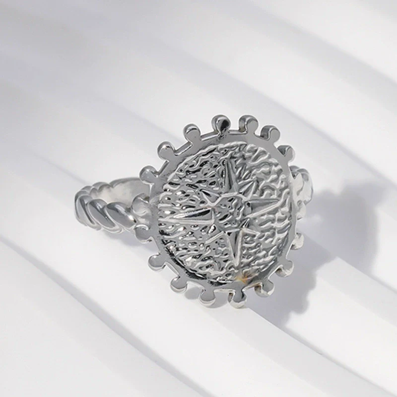 Wholesale Stainless Steel Electroplated Geometric Open Ring For Women - Image 7