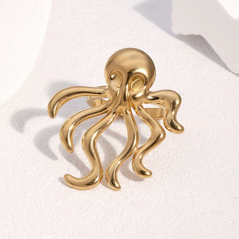 Wholesale Stainless Steel Electroplated Octopus Open Ring Bracelet For Women - Image 2