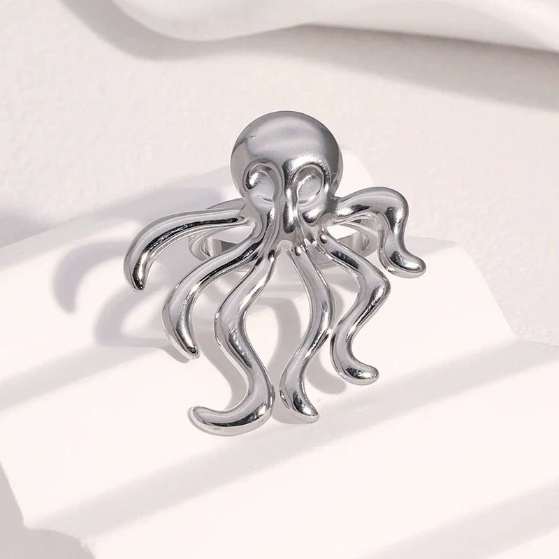 Wholesale Stainless Steel Electroplated Octopus Open Ring Bracelet For Women - Image 3