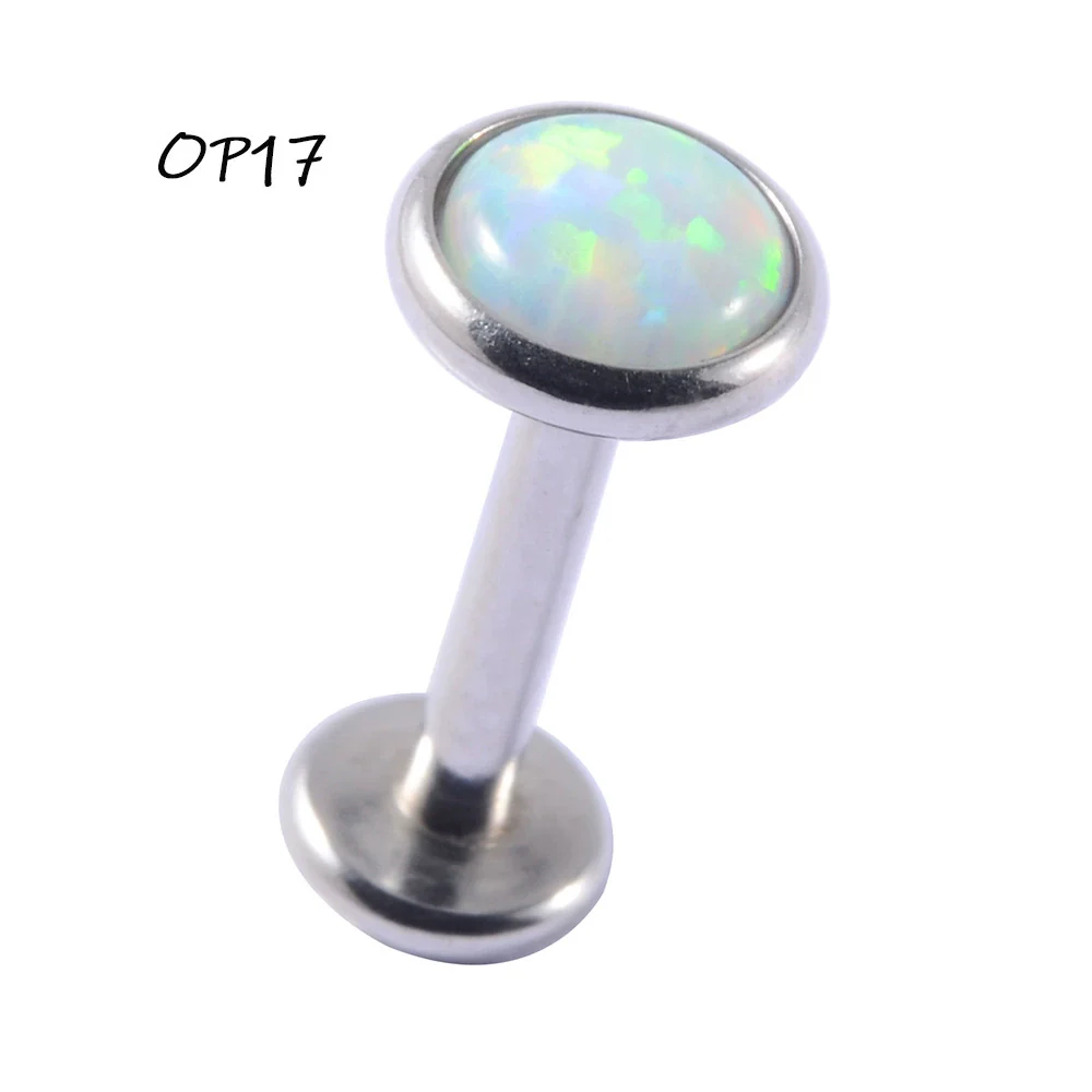 Wholesale Stainless Steel Fashion Heart Shaped Electroplated Opal And Zircon Tshaped Pin Earrings For Unisex - Image 11