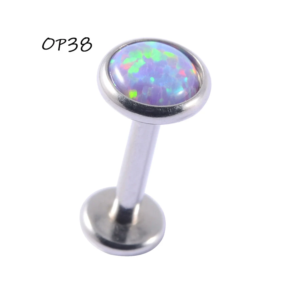 Wholesale Stainless Steel Fashion Heart Shaped Electroplated Opal And Zircon Tshaped Pin Earrings For Unisex - Image 12