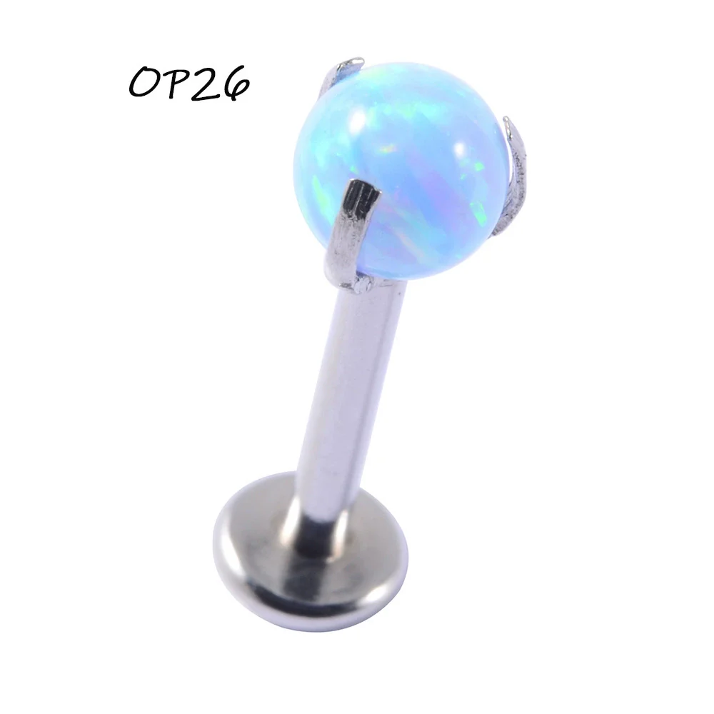 Wholesale Stainless Steel Fashion Heart Shaped Electroplated Opal And Zircon Tshaped Pin Earrings For Unisex - Image 14