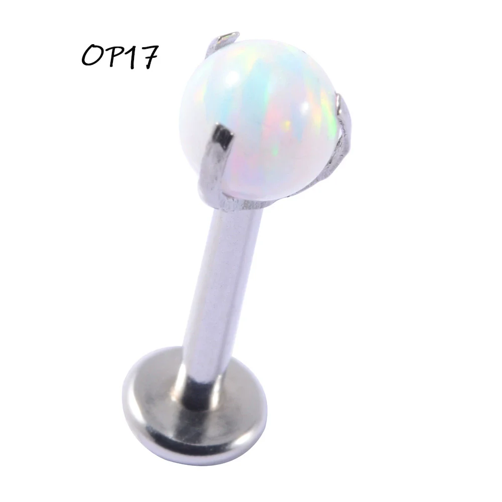 Wholesale Stainless Steel Fashion Heart Shaped Electroplated Opal And Zircon Tshaped Pin Earrings For Unisex - Image 16