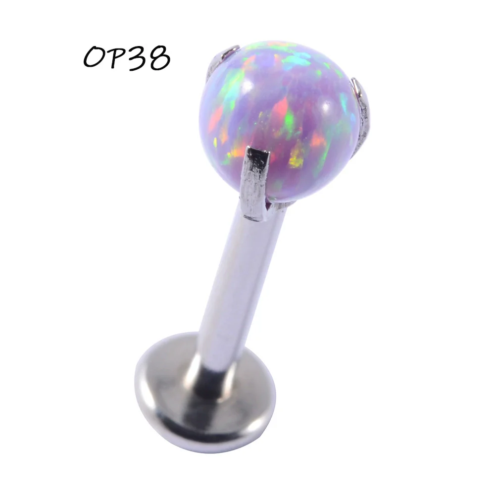 Wholesale Stainless Steel Fashion Heart Shaped Electroplated Opal And Zircon Tshaped Pin Earrings For Unisex - Image 17