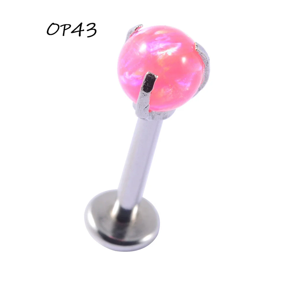 Wholesale Stainless Steel Fashion Heart Shaped Electroplated Opal And Zircon Tshaped Pin Earrings For Unisex - Image 18