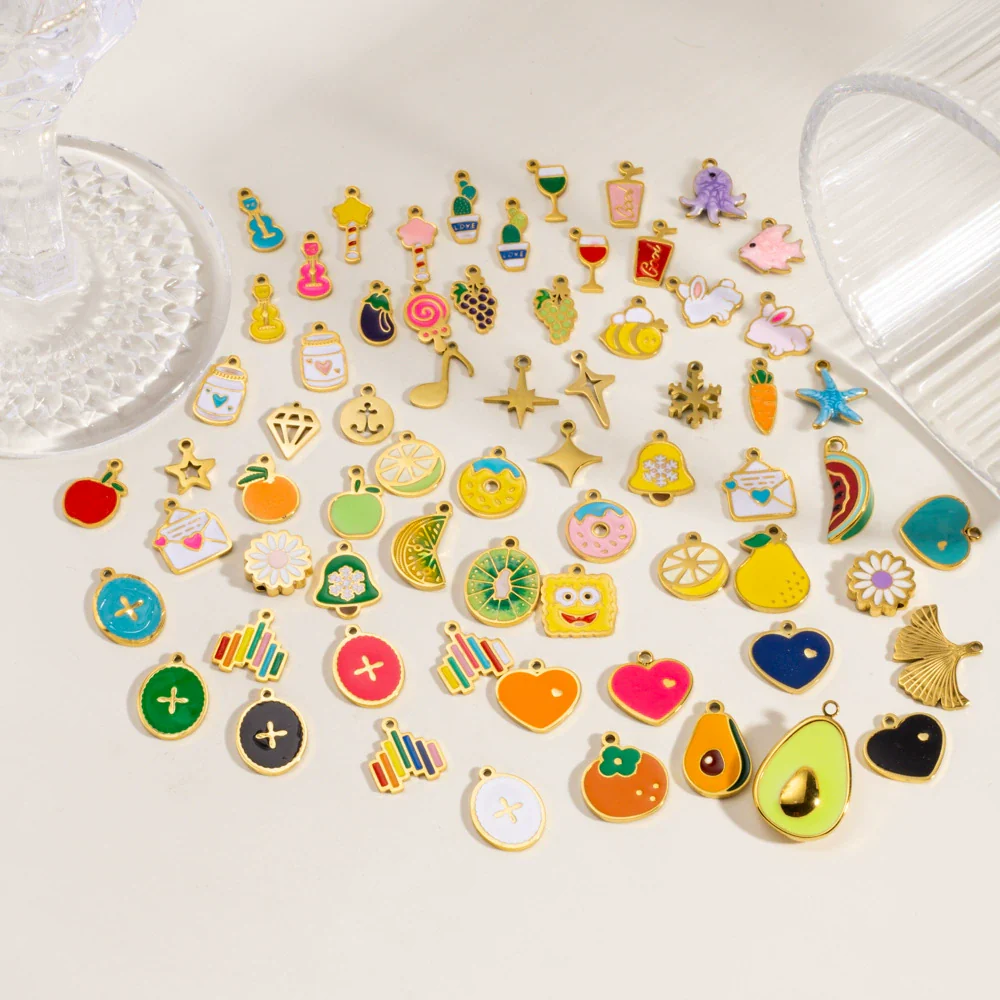 Wholesale Stainless Steel Fruit Food Style Dripping Oil Pendant Accessory