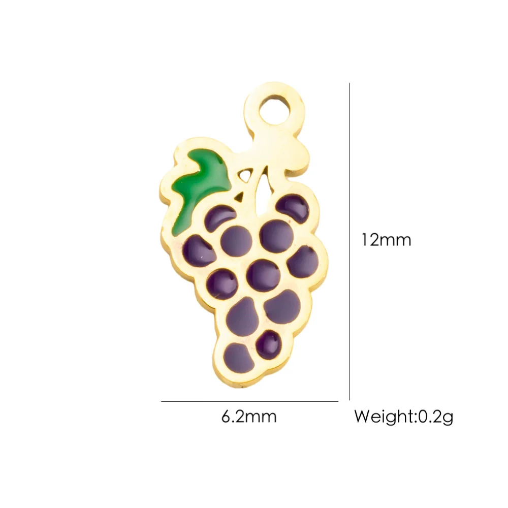 Wholesale Stainless Steel Fruit Food Style Dripping Oil Pendant Accessory - Image 17