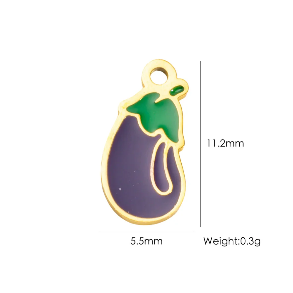 Wholesale Stainless Steel Fruit Food Style Dripping Oil Pendant Accessory - Image 18