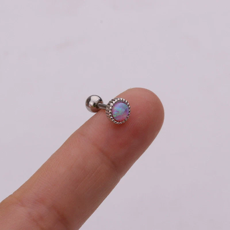 Wholesale Stainless Steel Geometric Australian Gem Inlaid Ear Nails - Image 5