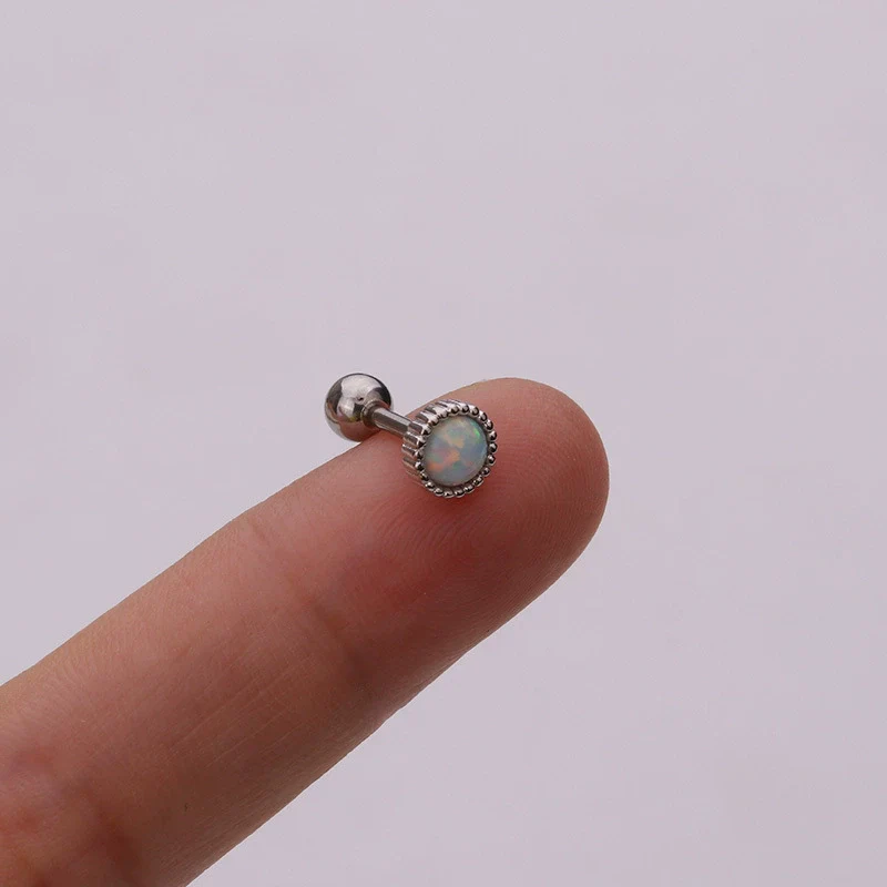 Wholesale Stainless Steel Geometric Australian Gem Inlaid Ear Nails - Image 6