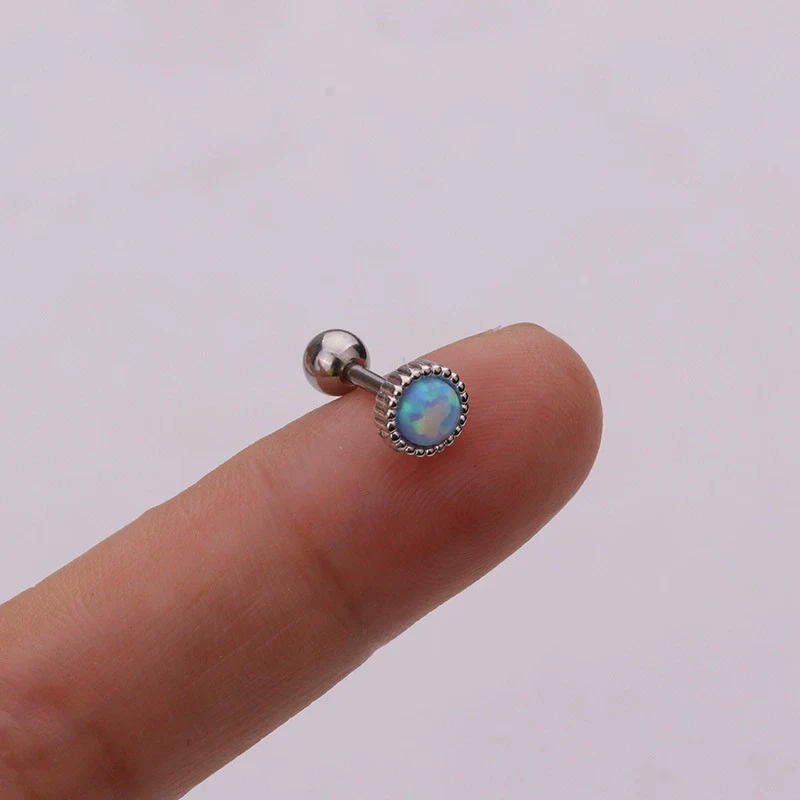 Wholesale Stainless Steel Geometric Australian Gem Inlaid Ear Nails - Image 8