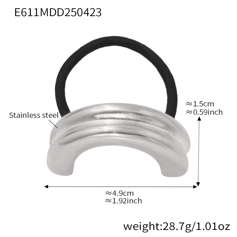 Wholesale Stainless Steel Geometric Electroplated Hair Accessories For Women - Image 17