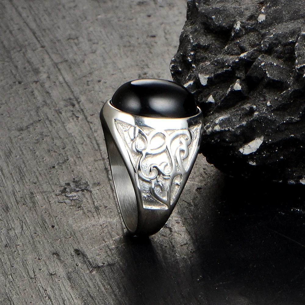 Wholesale Stainless Steel Geometric Gem Ring With Polishing Treatment - Image 4