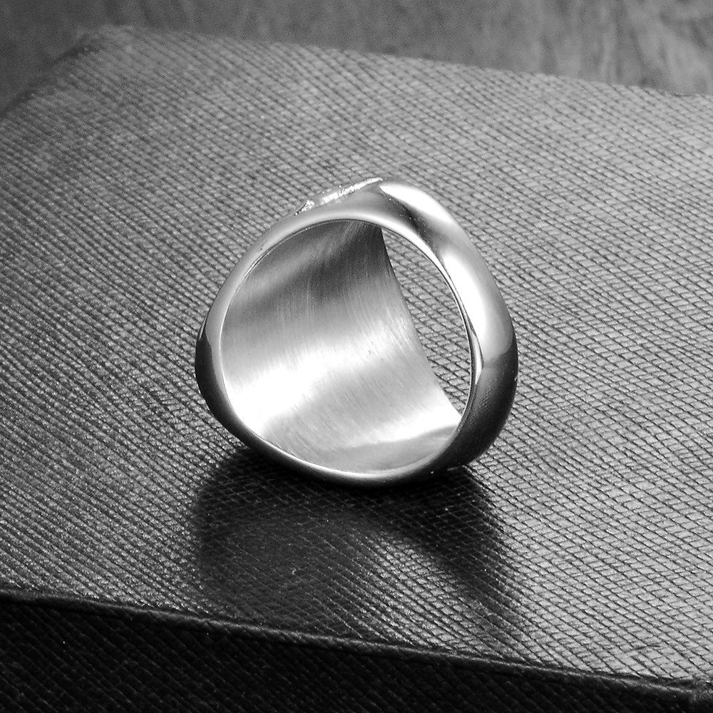 Wholesale Stainless Steel Geometric Gem Ring With Polishing Treatment - Image 5