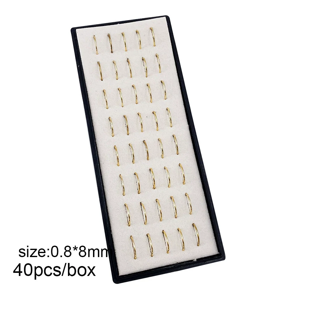 Wholesale Stainless Steel Geometric Ltype Nose Ring Set With Diamonds Puncture Jewelry Unisex - Image 32