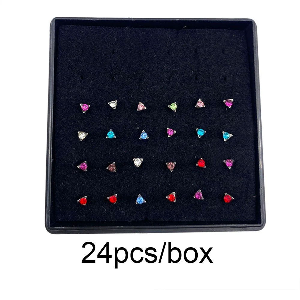 Wholesale Stainless Steel Geometric Ltype Nose Ring Set With Diamonds Puncture Jewelry Unisex - Image 44