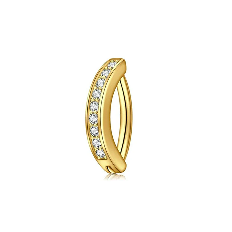Wholesale Stainless Steel Geometric Navel Ring With Butterfly Zircon And Electroplating Treatment - Image 9