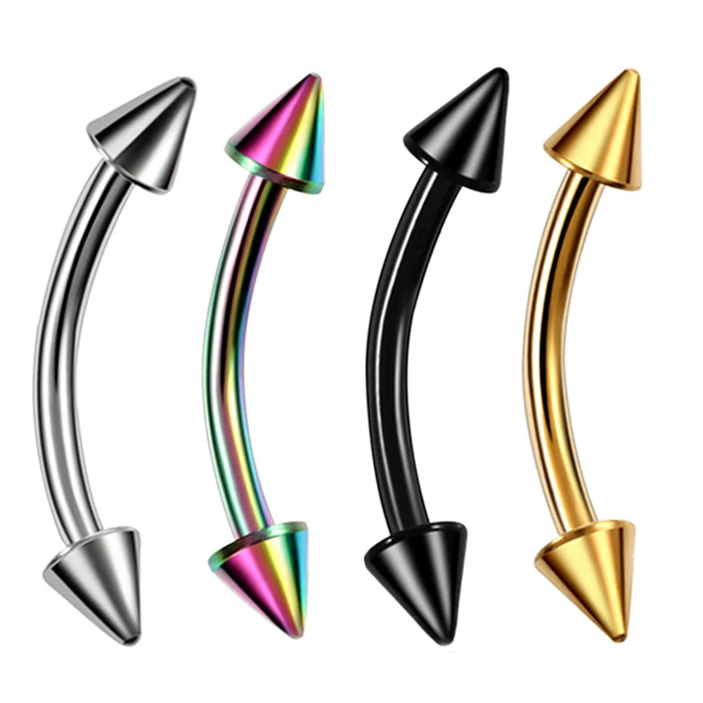 Wholesale Stainless Steel Geometric Nose Ring And Eyebrow Nail Piercing Jewelry Set Electroplated Unisex - Image 8