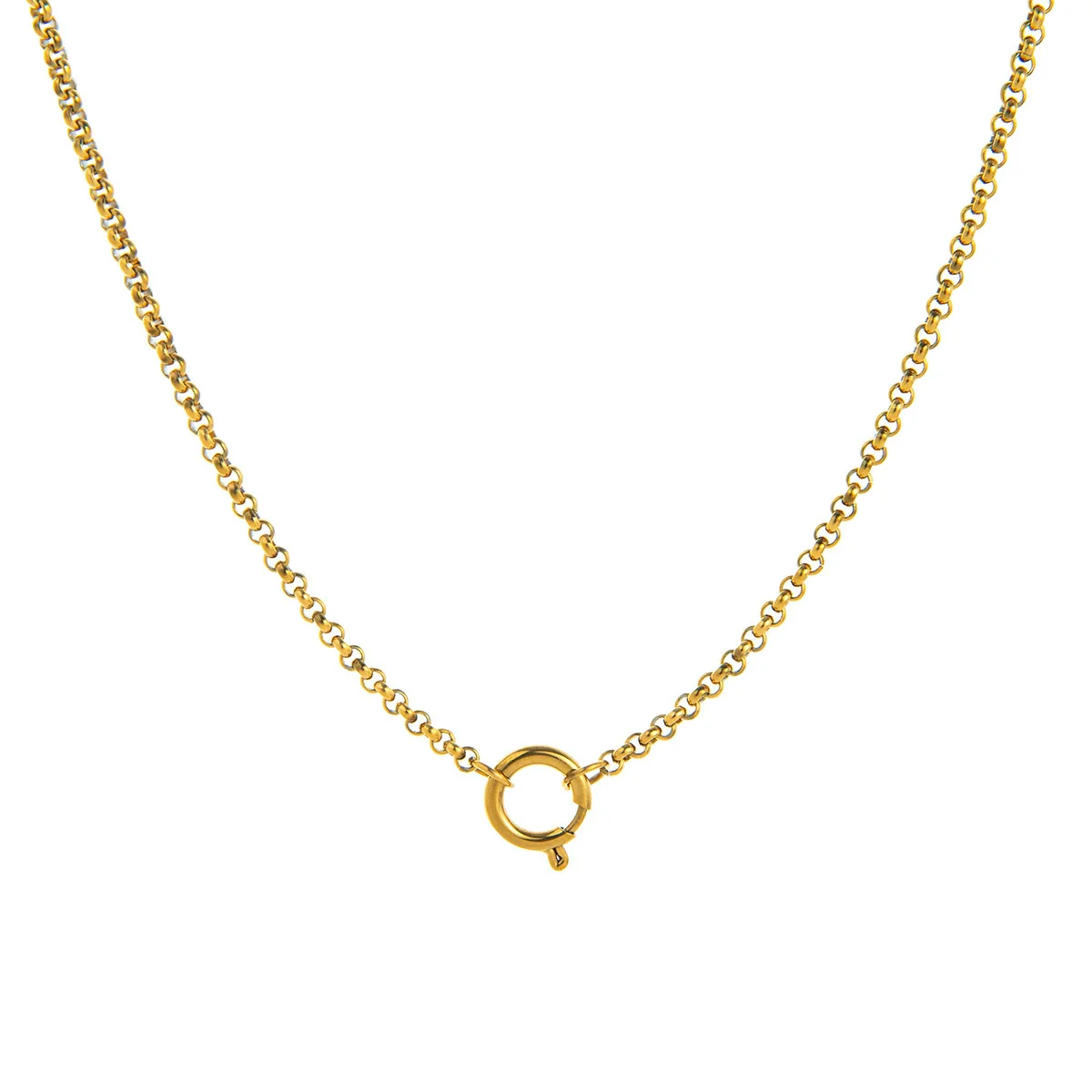 Wholesale Stainless Steel Geometric Pendant Necklace With Adjustable Chain Furnace Vacuum Electroplated 18K Gold Color Retention Unisex - Image 22