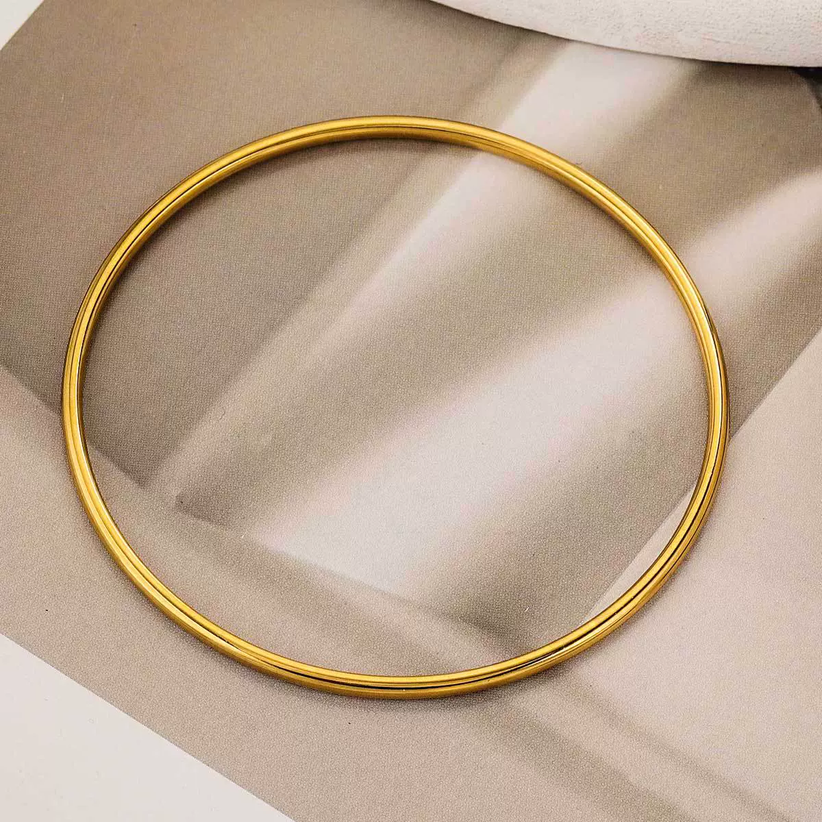 Wholesale Stainless Steel Geometric Simple Style 18K Gold Plated Polished Diy Jewelry Accessories Bracelet - Image 3