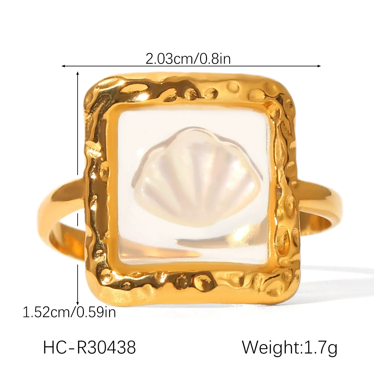 Wholesale Stainless Steel Geometric Star Pattern Glue Process Open Ring Jewelry For Women - Image 10