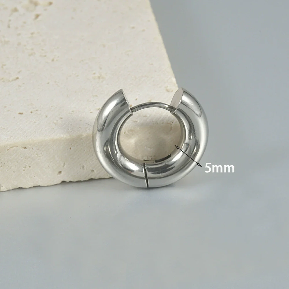Wholesale Stainless Steel Geometric Style Electroplated Unisex Earrings - Image 10