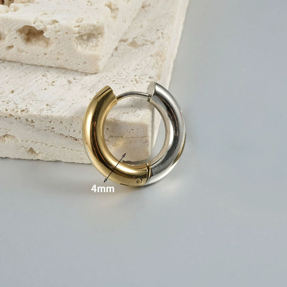 Wholesale Stainless Steel Geometric Style Electroplated Unisex Earrings - Image 7