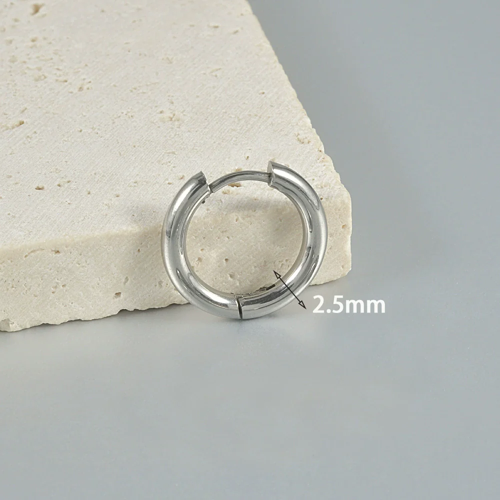 Wholesale Stainless Steel Geometric Style Electroplated Unisex Earrings - Image 9
