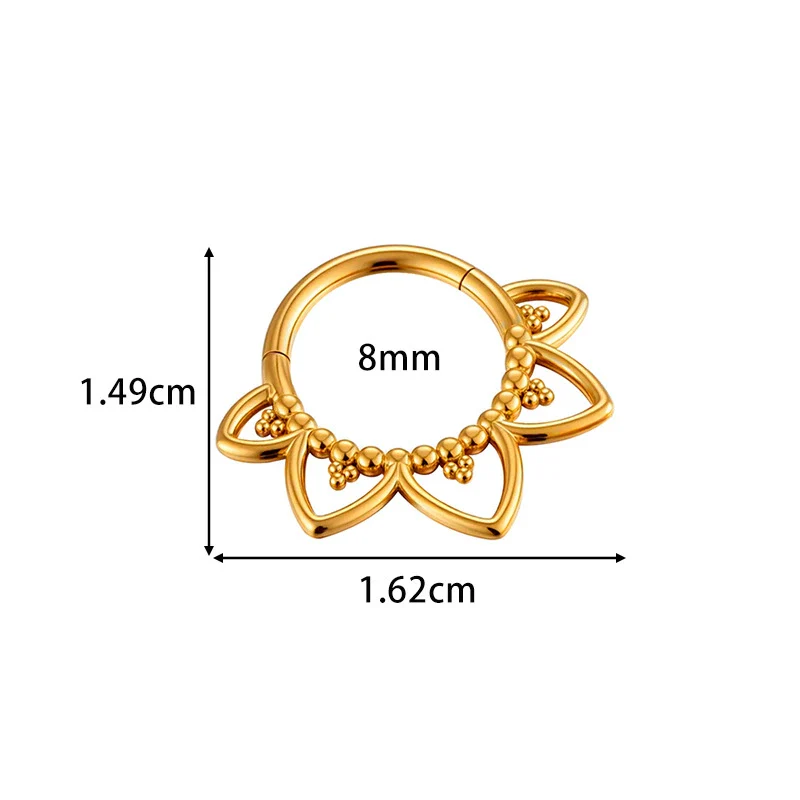 Wholesale Stainless Steel Geometric Tassel Ring And Earrings Jewelry Electroplated For Unisex Piercing - Image 6
