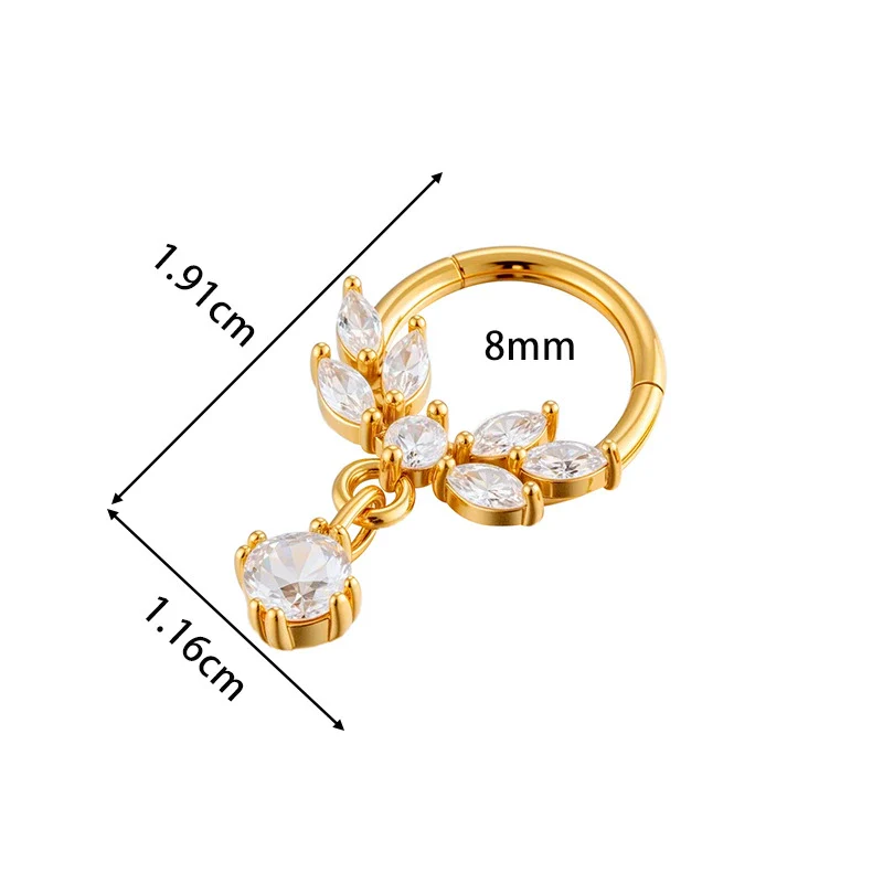 Wholesale Stainless Steel Geometric Tassel Ring And Earrings Jewelry Electroplated For Unisex Piercing - Image 9